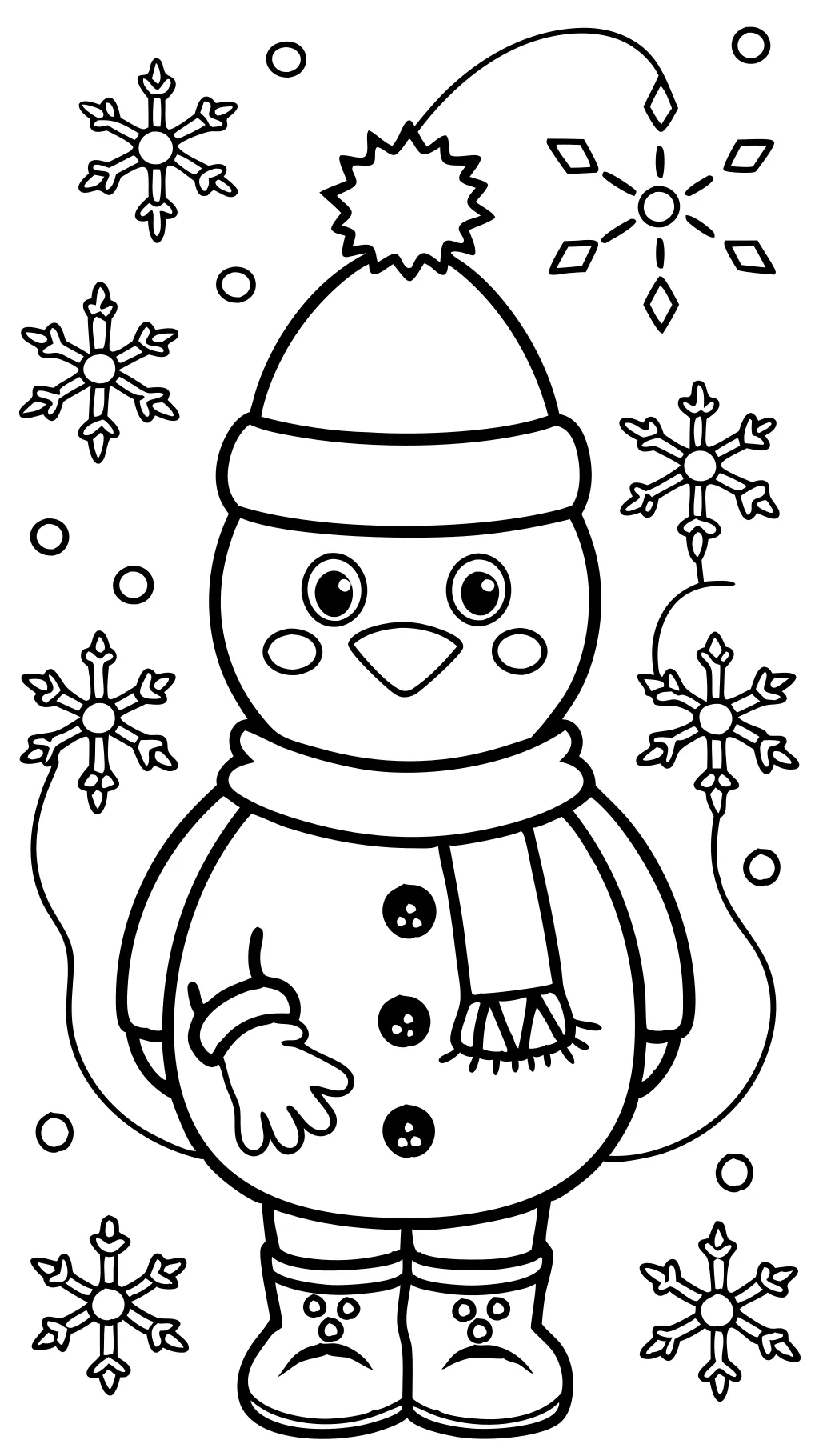 winter coloring pages for kids